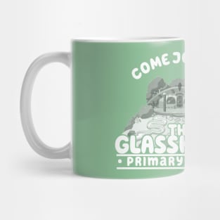 Bluey Glasshouse Primary School B/W Mug